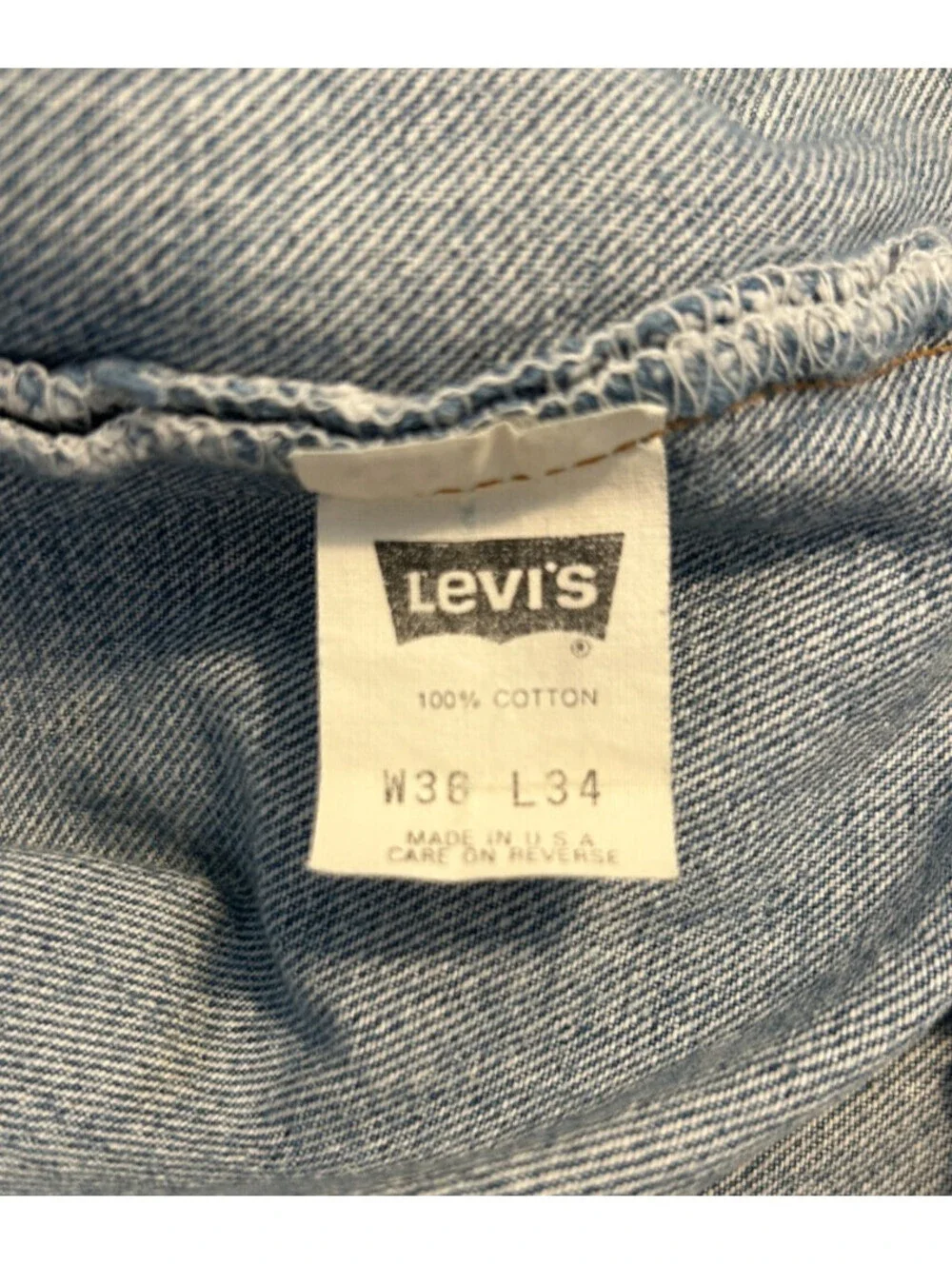 Vintage Levis Jeans Mens 36Wx34L 501s Made in USA Medium Wash SEE PHOTOS!